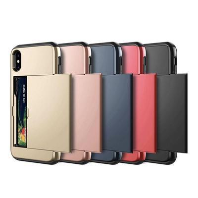 BUSINESS PHONE CASES FOR IPHONE X XS MAX XR CASE SLIDE ARMOR WALLET CARD SLOTS HOLDER COVER FOR IPHONE 7 8 PLUS 6 6S 5 5S SE